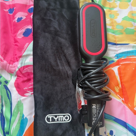 TYMO Black and Pink Hair Straightener Brush - Picture 1 of 3